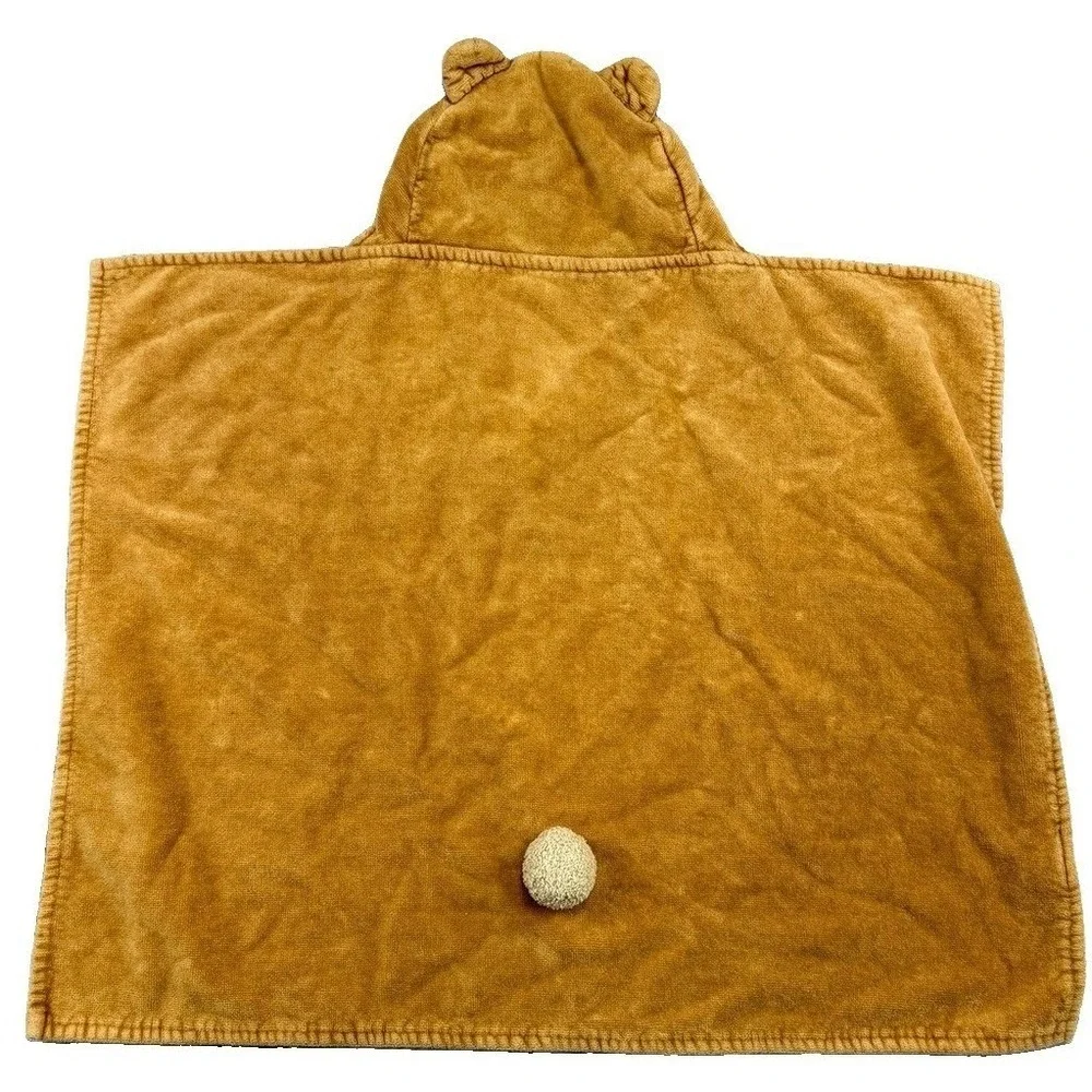 Pottery Barn Kids Bear Hooded Brown Towel Cozy